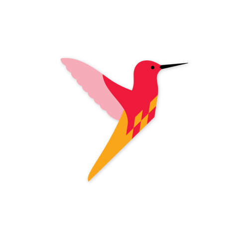 Flettede Fugle Vogelhanger papier Kolibrie rood Flettede Fugle Vogelhanger papier Kolibrie rood