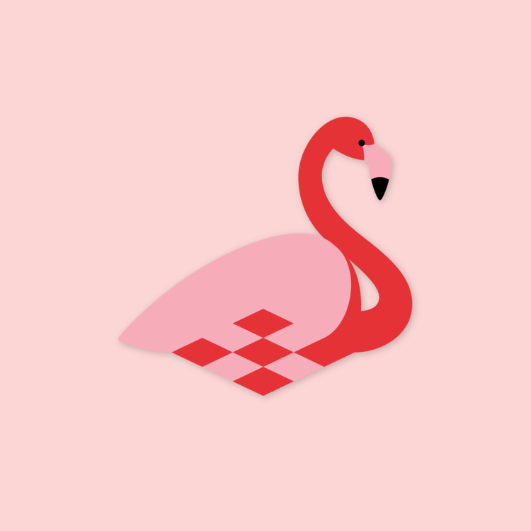 Flettede Fugle Vogelhanger papier Flamingo