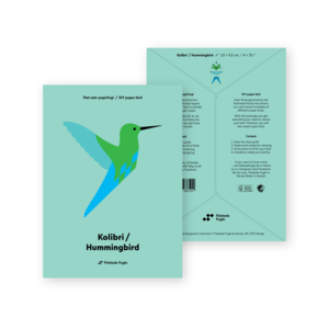Flettede Fugle Vogelhanger papier Kolibrie groen