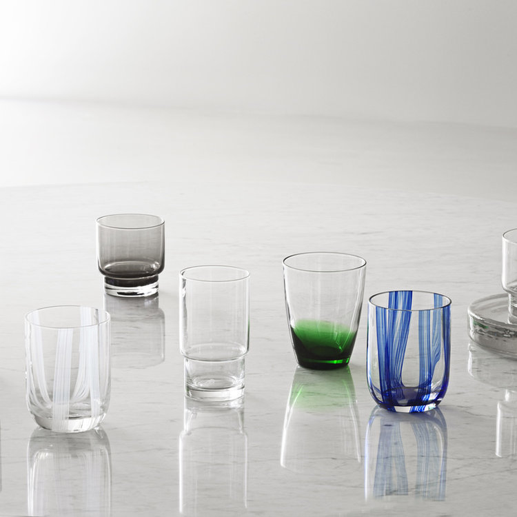 Normann Copenhagen Glas Stripe blauw 39cl