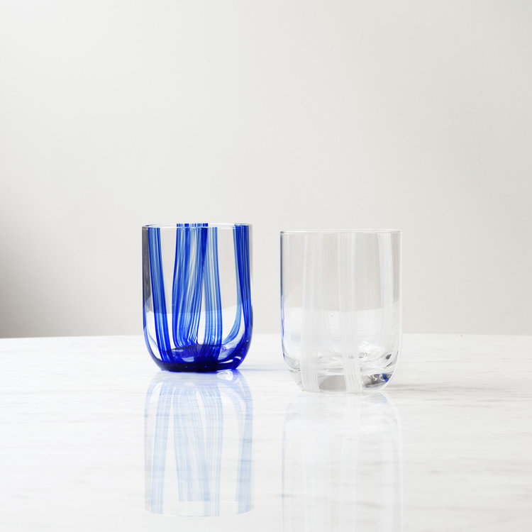 Normann Copenhagen Glas Stripe blauw 39cl