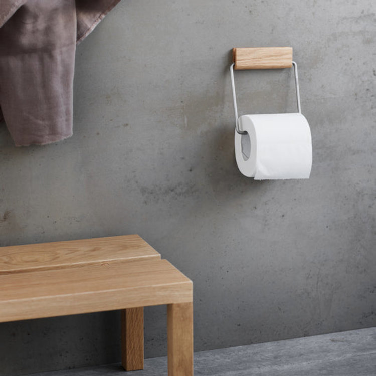 Moebe Moebe toilet Roll Holder oak-steel