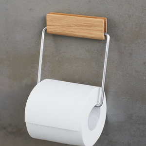 Moebe Moebe toiletrolhouder eik-staal