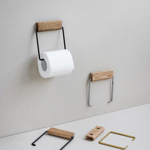 Moebe Moebe toilet Roll Holder oak-steel