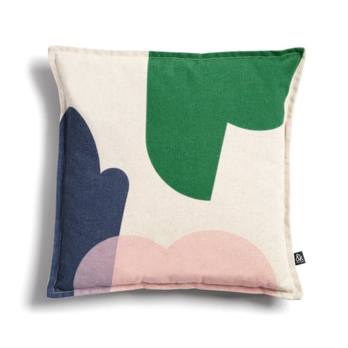 &k amsterdam Cushion Collage green