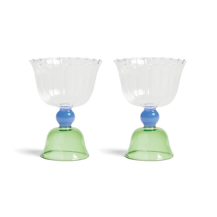 &k amsterdam Glass tulip set of 2