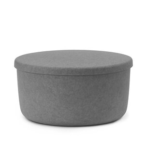 Normann Copenhagen Hide Storage poef groot grijs