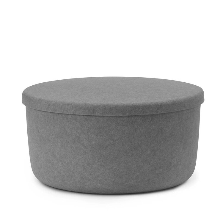 Normann Copenhagen Hide Storage poef groot grijs