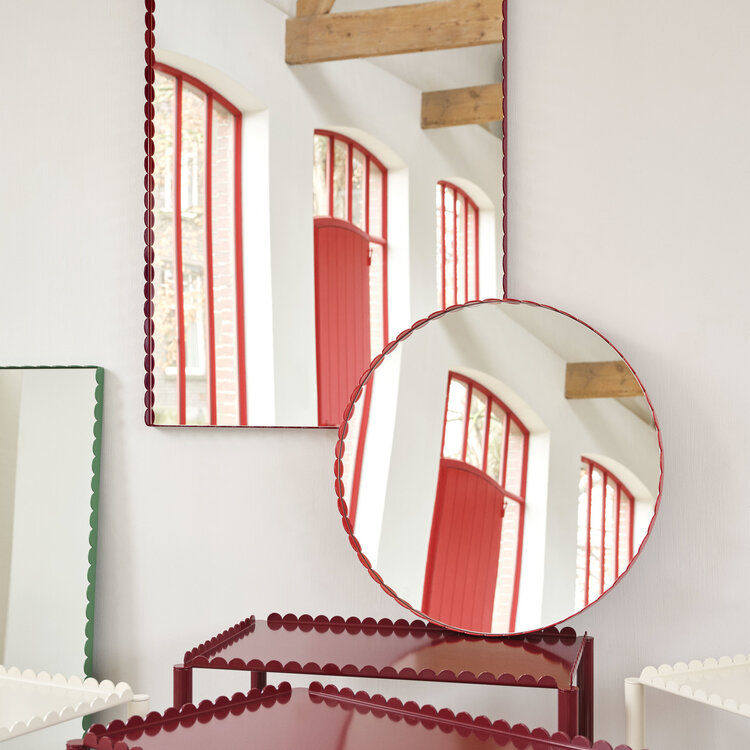 HAY HAY mirror Arcs round red