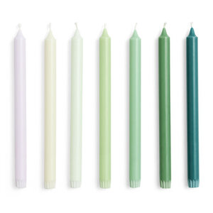 HAY Set van 7 kaarsen Gradient green