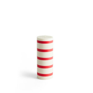 HAY Column Candle M  off white/red