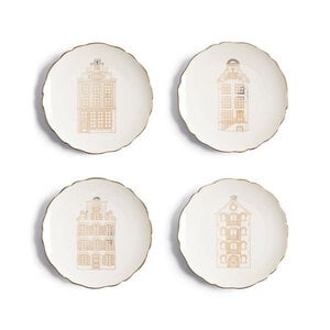 &k amsterdam Set of 4 plates Canal Houses