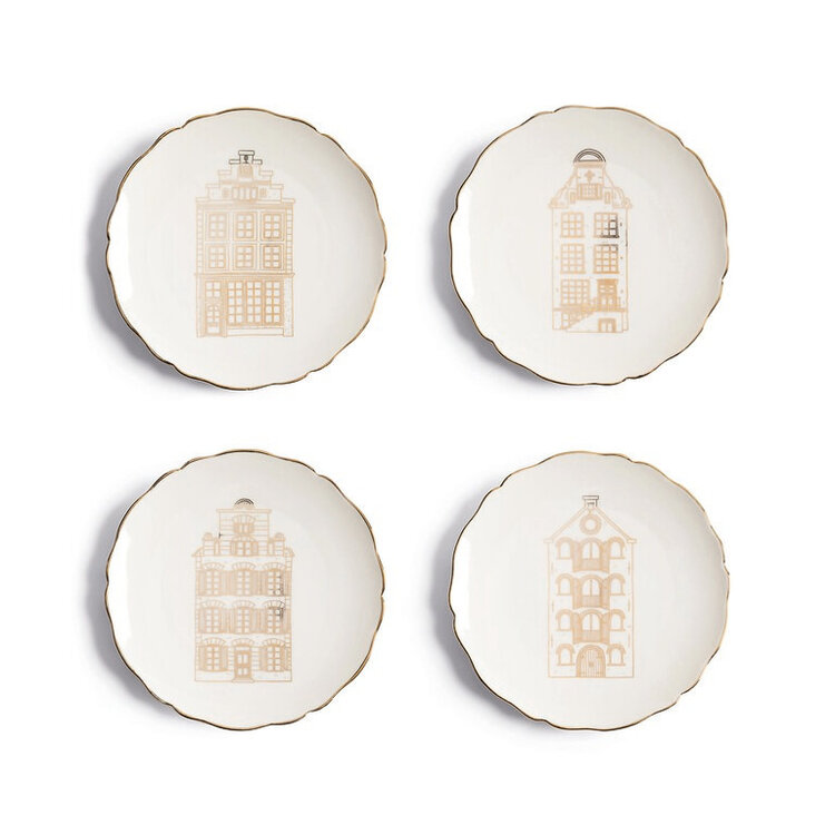 &k amsterdam &k set of 4 plates Canal Houses