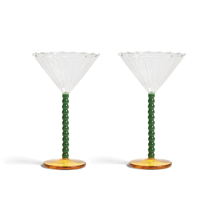 &k amsterdam &k set of 2 glasses Perle