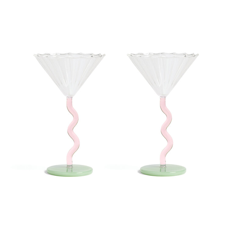 &k amsterdam &k set of 2 glasses Curve