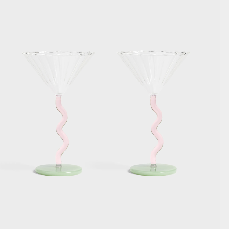 &k amsterdam &k set of 2 glasses Curve