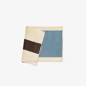 SUITE702 Bath mat sky blue-brown