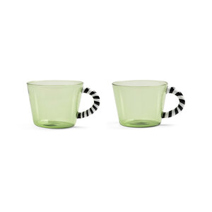 &k amsterdam Glass duet green set of 2