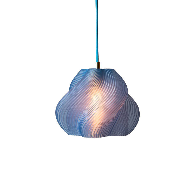 Crème Atelier Lamp Soft Serve Pendant 1 blueberry sorbet brass