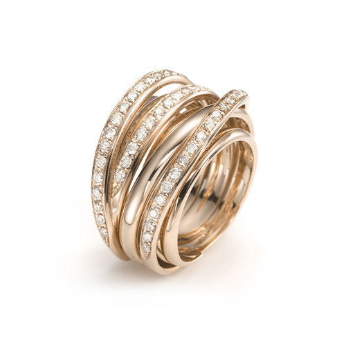 Mattioli Tibet ring in roségoud met diamant Leon Martens Juwelier
