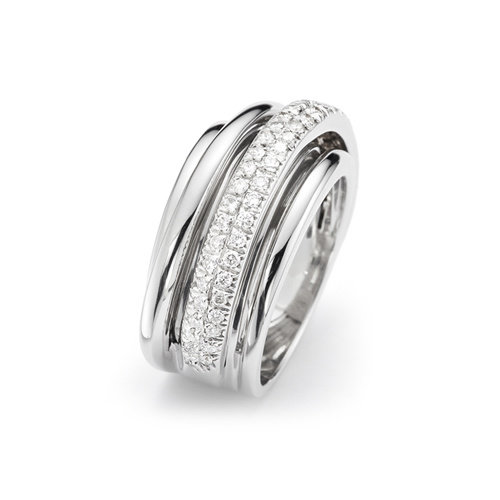 Mattioli Tibet ring in witgoud met diamant Leon Martens Juwelier