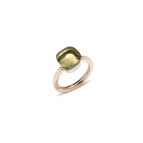 Pomellato Nudo Classic ring in rosé- en witgoud met lemonkwarts Leon Martens Juwelier