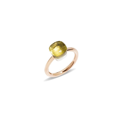 Pomellato Nudo Petit ring in rosé- en witgoud met lemonkwarts Leon Martens Juwelier Pomellato Nudo Petit ring in rosé- en witgoud met lemonkwarts Leon Martens Juwelier