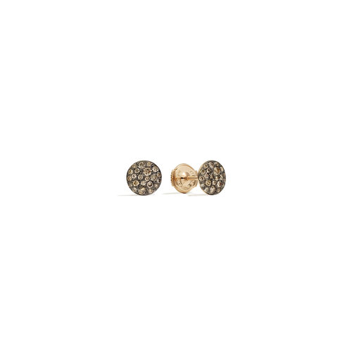 Pomellato Sabbia oorstekers in roségoud met bruine diamant Leon Martens Juwelier Pomellato Sabbia oorstekers in roségoud met bruine diamant Leon Martens Juwelier