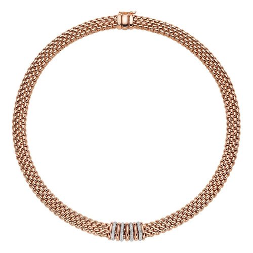 Fope Panorama collier in roségoud met diamant Leon Martens Juwelier