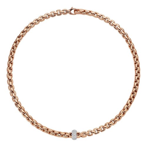 Fope Eka collier in roségoud met diamant Leon Martens Juwelier