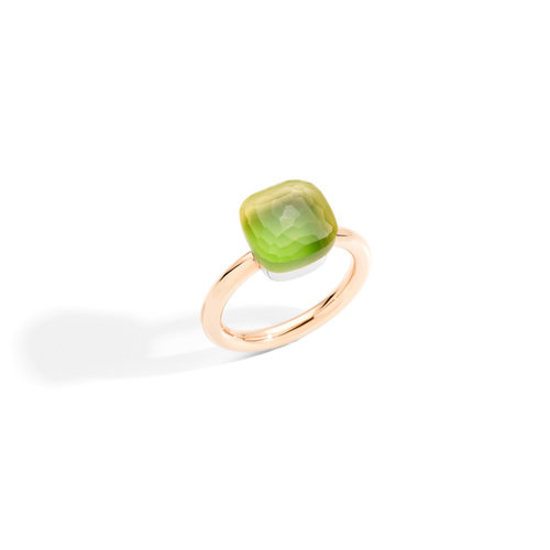 Pomellato Nudo Gelè ring in wit- en roségoud met lemonkwarts en chrysopraas Leon Martens Juwelier