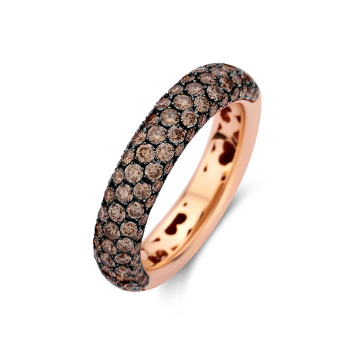 Leon Martens ring in roségoud met bruine diamant Leon Martens Juwelier