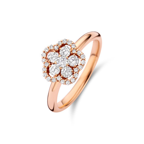 Leon Martens ring in roségoud met diamanten Leon Martens Juwelier