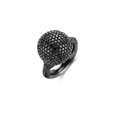 Leon Martens ring in witgoud met zwarte diamant Leon Martens Juwelier