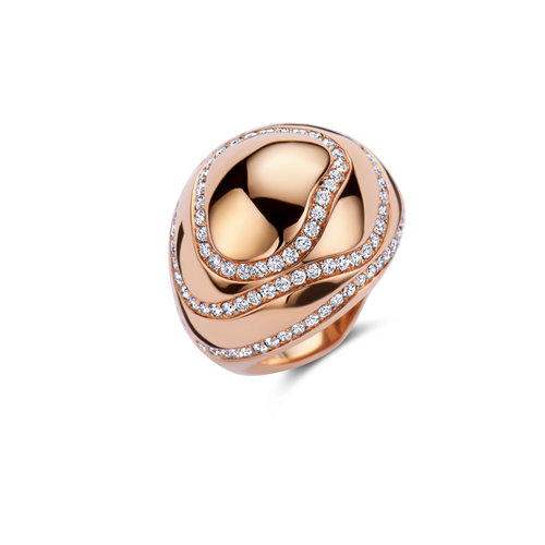 Leon Martens ring in roségoud met diamant Leon Martens Juwelier