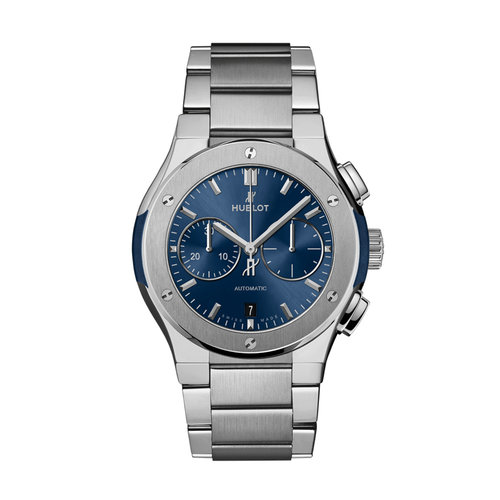 Hublot Classic Fusion Blue Chronograph Titanium Leon Martens Juwelier Hublot Classic Fusion Blue Chronograph Titanium Leon Martens Juwelier