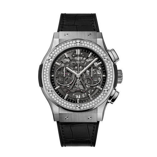 Hublot Classic Fusion Aerofusion Titanium met diamant Leon Martens Juwelier Hublot Classic Fusion Aerofusion Titanium met diamant Leon Martens Juwelier