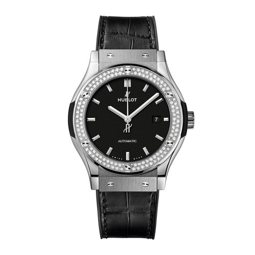 Hublot Classic Fusion Titanium met diamant Leon Martens Juwelier Hublot Classic Fusion Titanium met diamant Leon Martens Juwelier