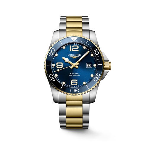 Longines HydroConquest in staal met gele PVD-coating Leon Martens Juwelier Longines HydroConquest in staal met gele PVD-coating Leon Martens Juwelier