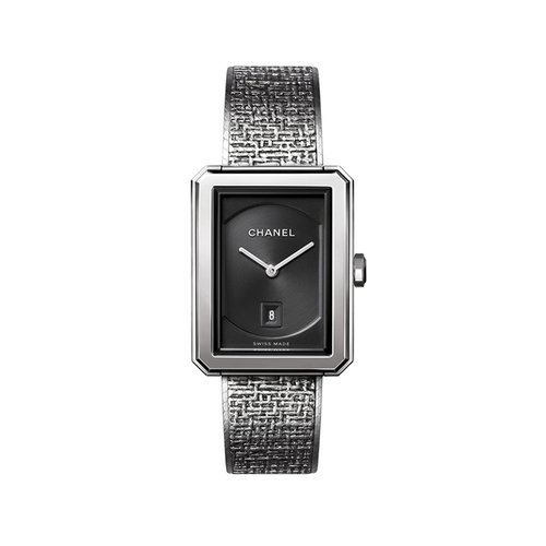 Chanel Boy·Friend Tweed in staal Leon Martens Juwelier Chanel Boy·Friend Tweed in staal Leon Martens Juwelier