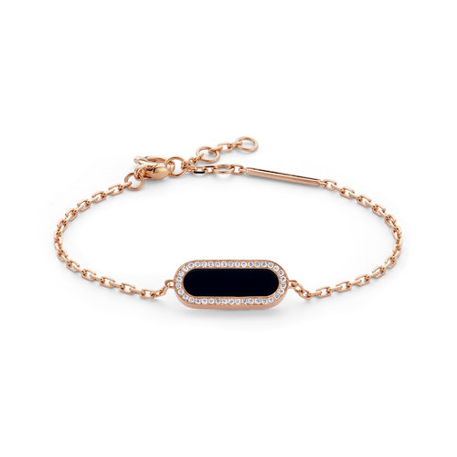 Leon Martens armband in roségoud met onyx en diamanten Leon Martens Juwelier