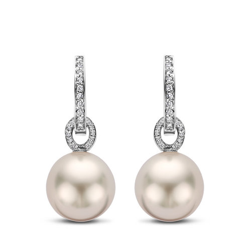 Leon Martens oorhangers in witgoud met diamant en Zuidzee parel Leon Martens Juwelier Leon Martens oorhangers in witgoud met diamant en Zuidzee parel Leon Martens Juwelier