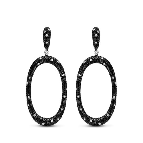 Leon Martens oorhangers in witgoud met witte- en zwarte diamant Leon Martens Juwelier Leon Martens oorhangers in witgoud met witte- en zwarte diamant Leon Martens Juwelier