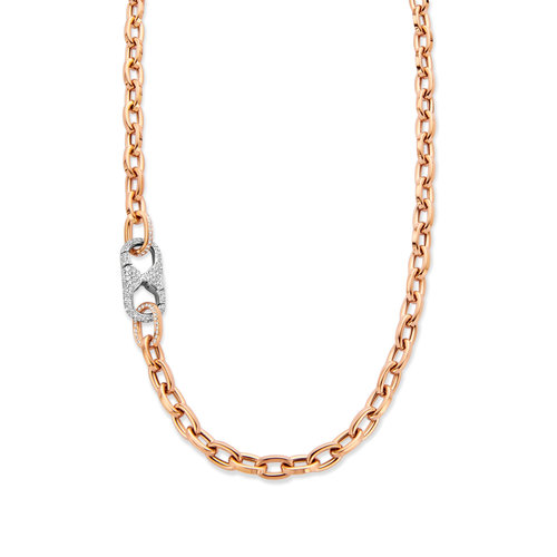 Leon Martens collier in wit- met roségoud en diamant Leon Martens Juwelier