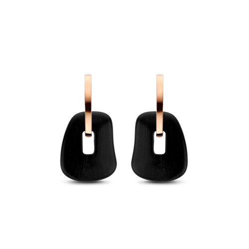 Mattioli Puzzle oorhangers in roségoud met onyx Leon Martens Juwelier Mattioli Puzzle oorhangers in roségoud met onyx Leon Martens Juwelier
