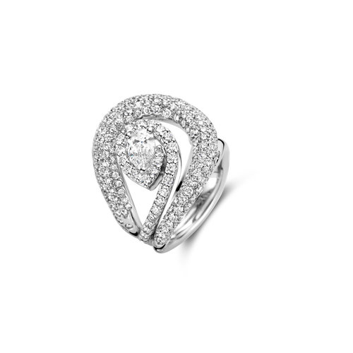 Leon Martens ring in witgoud met diamant Leon Martens Juwelier