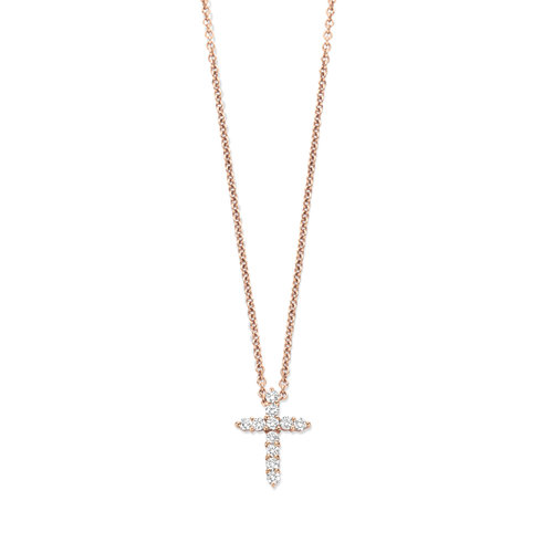Leon Martens collier met hanger in roségoud met diamant Leon Martens Juwelier Leon Martens collier met hanger in roségoud met diamant Leon Martens Juwelier