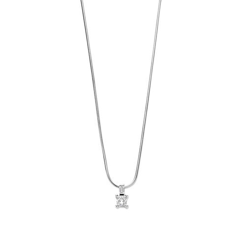 Leon Martens collier met hanger in witgoud met diamant Leon Martens Juwelier