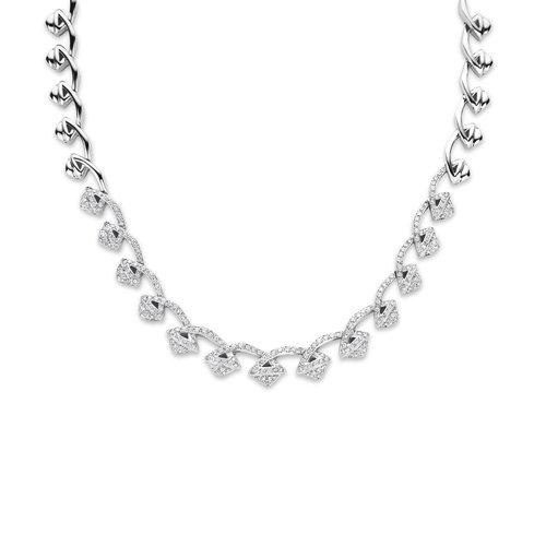 Leon Martens collier in witgoud met diamanten Leon Martens Juwelier