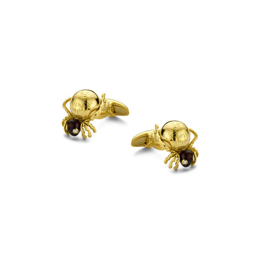 Leon Martens manchetknopen in geelgoud met diamant Leon Martens Juwelier Leon Martens manchetknopen in geelgoud met diamant Leon Martens Juwelier